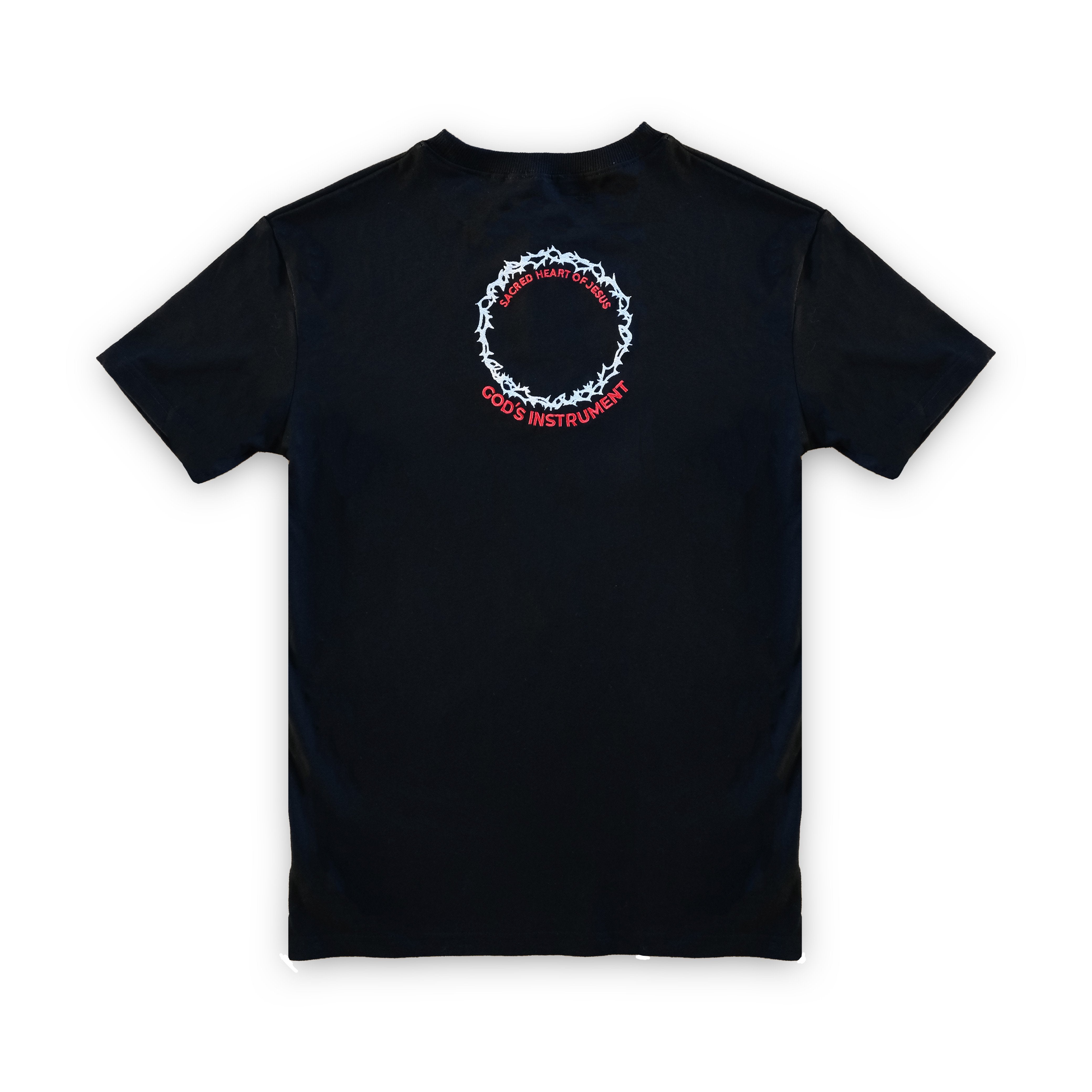 Black 'Sacred Heart of Jesus' Unisex Tee