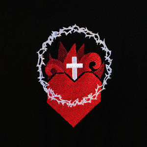Black 'Sacred Heart of Jesus' Unisex Tee