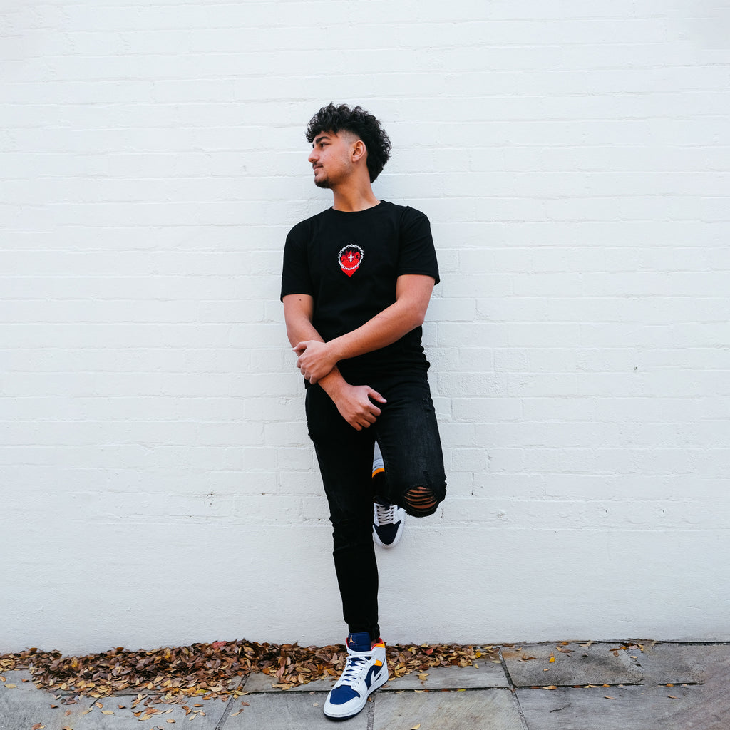 Black 'Sacred Heart of Jesus' Unisex Tee