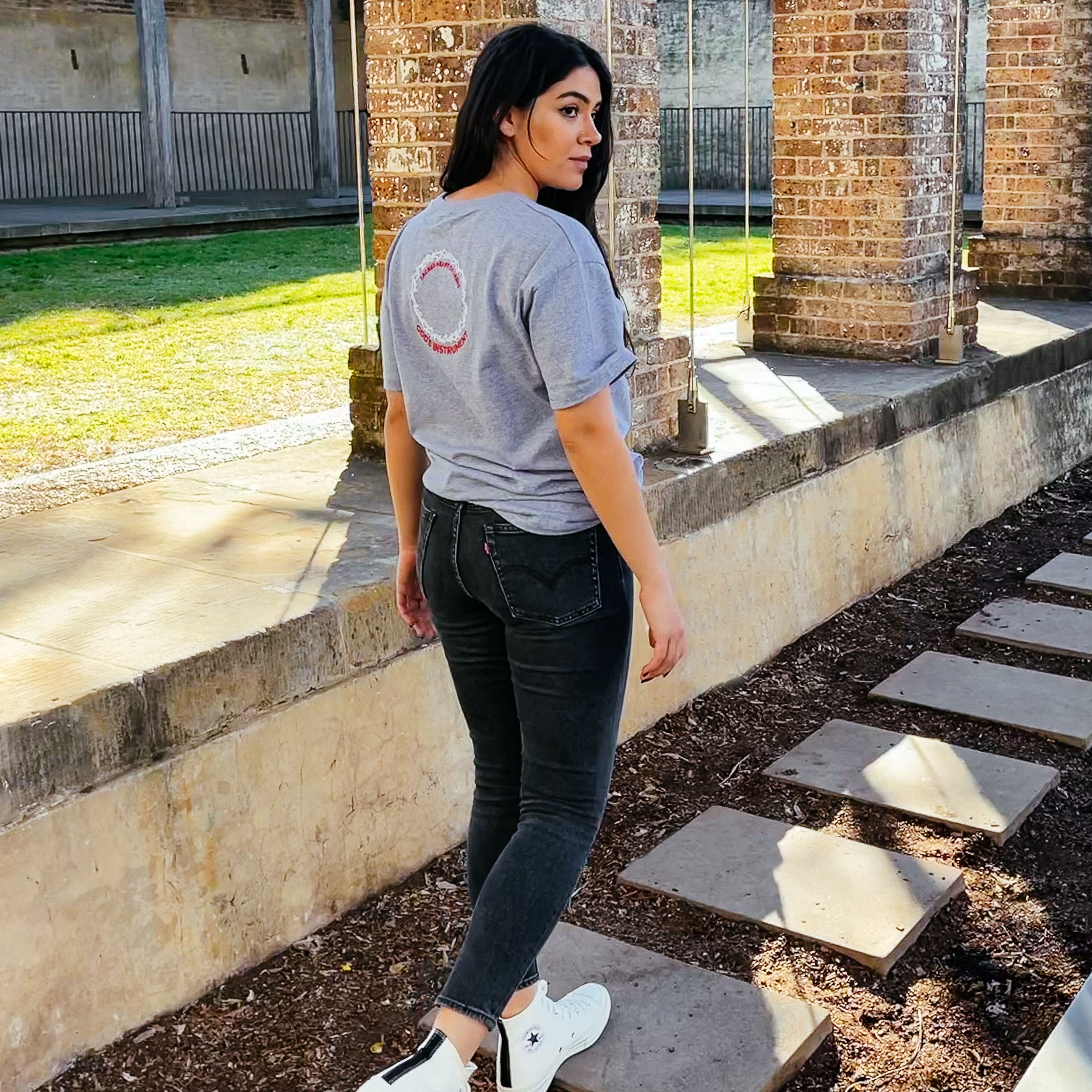 Grey 'Sacred Heart of Jesus' Unisex Tee